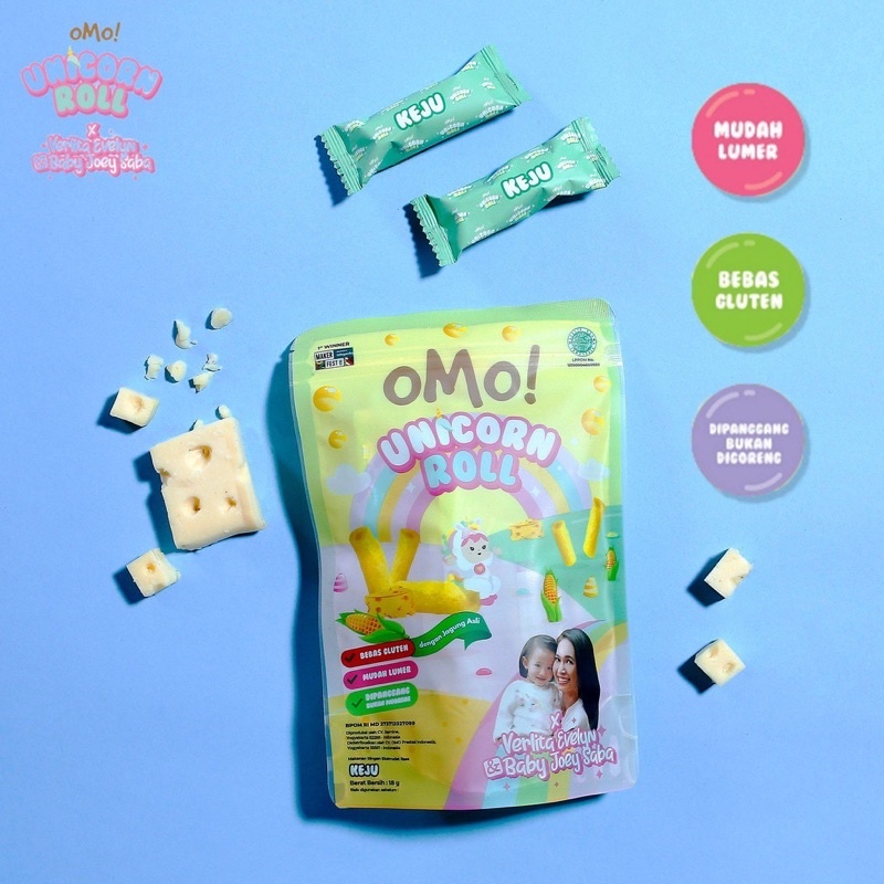 oMo! Unicorn Roll - Snack Sehat Bayi 12 Bulan/Cemilan anak