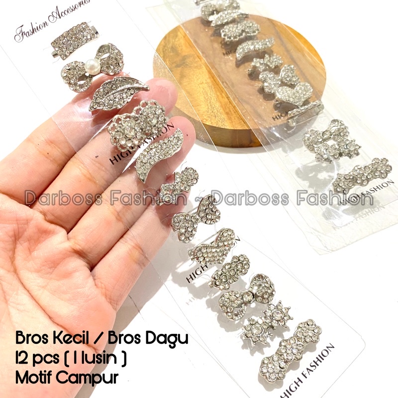 (part 1) Bros Jilbab / Bros Bahu / Bros Dada / Bros Dagu / Bros Kecil / Brooch / Bros Pin / Bros Mewah / Bros Premium / Bros Mutiara / bros button / bros B-12pcs Bros Dagu