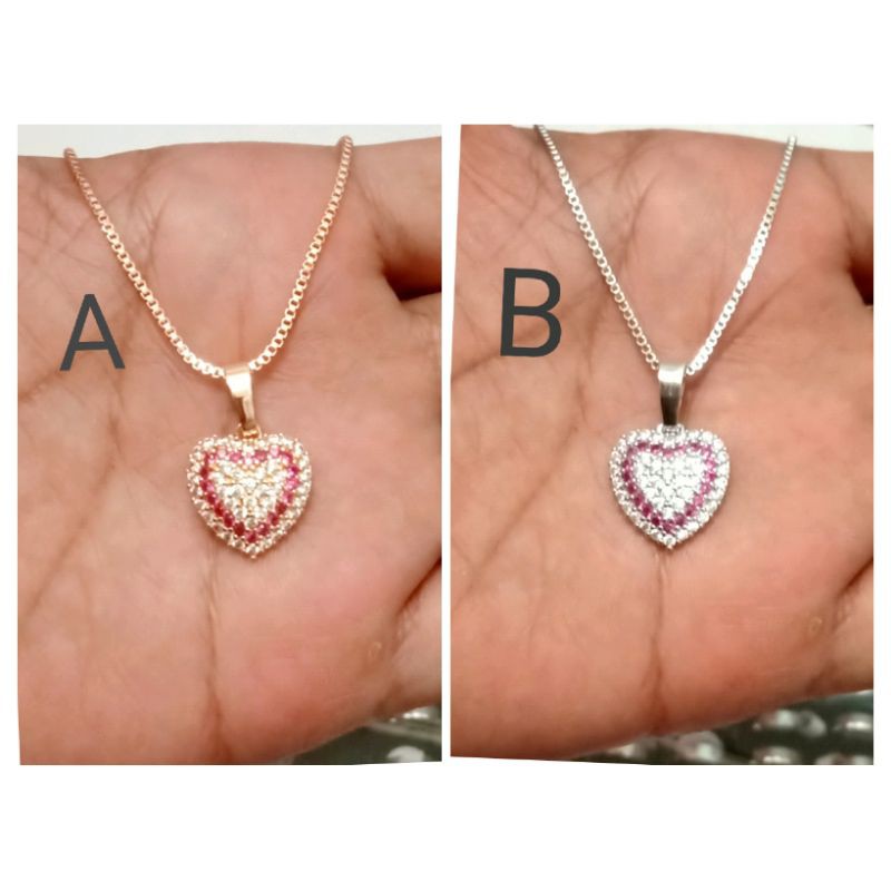 SB66. Kalung xuping wanita lapis emas dgn mata zircon UK 45 cm itali