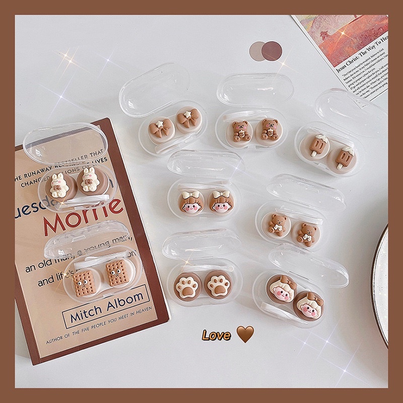 ase Lensa Mini Softlens/Wadah Soflen Hologram/Motif Beruang Imut/Travelkit/Import Harga Terjangkau/BROWNIE SOFTLENS CASE/ TRAVEL KIT MINI CUTE FASHION/ TEMPAT SOFTLENS KECIL/ KOTAK SOFLENS KARAKTER LENSA