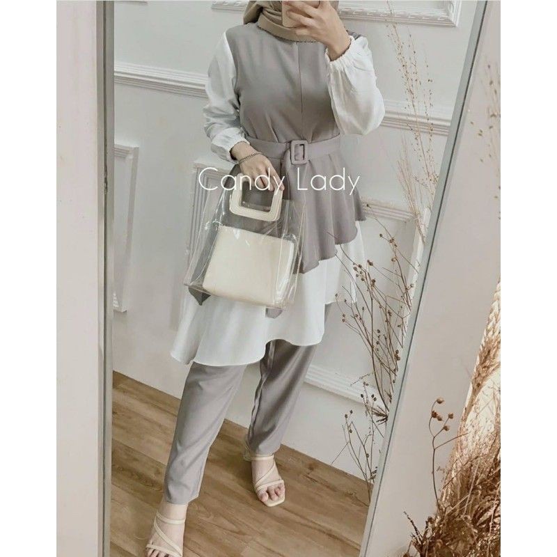 MURAH LEBAY ONE SET JUMBO / SETELAN RAYON - MOSCREPE /  REYSA DAILY  WANITA SET   MOSCREPRE  PREMIUM