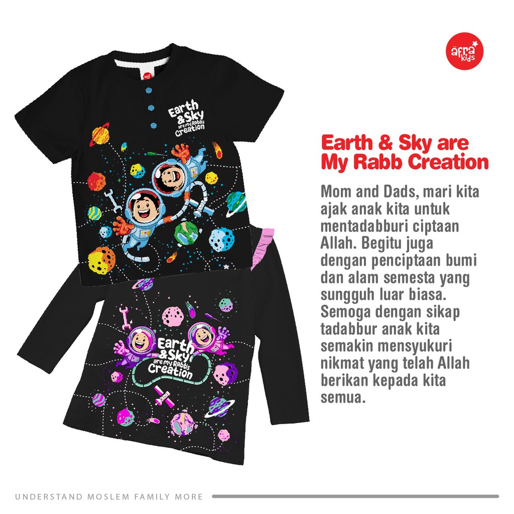 Kaos Anak Afrakids Lengan Pendek Kancing untuk anak 2-12th AF254 AF275 AF262 AF263 AF264