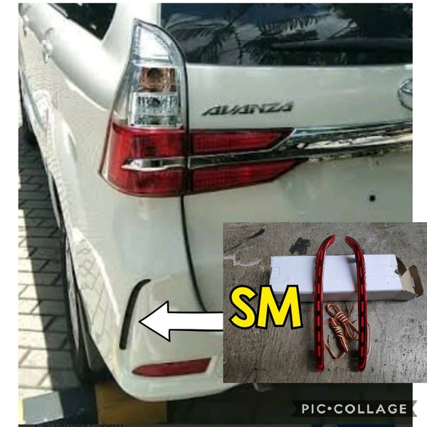 sepasang lampu reflektor bumper belakang atau lampu bumper belakang grand avanza xenia 2018 2019