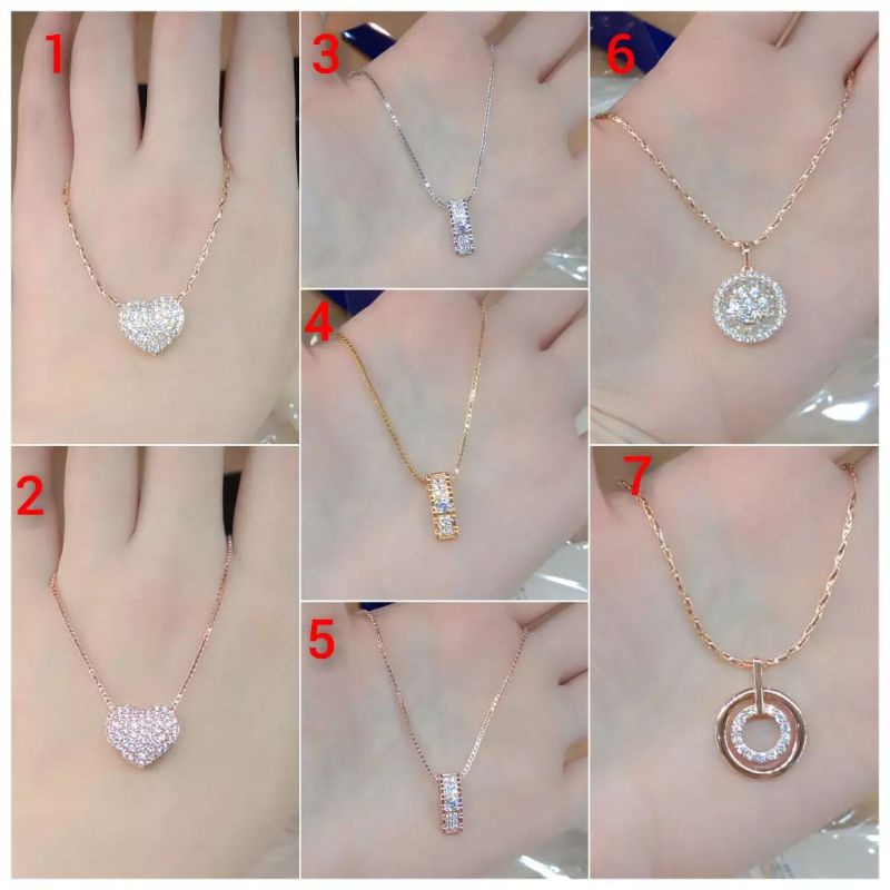 Kalung Titanium Wanita Anti Karat, Anti Alergi, Tahan Lama, Di Jamin REALPICT 100% Dan High Quality, Pilih 1 dari 7 Variasi