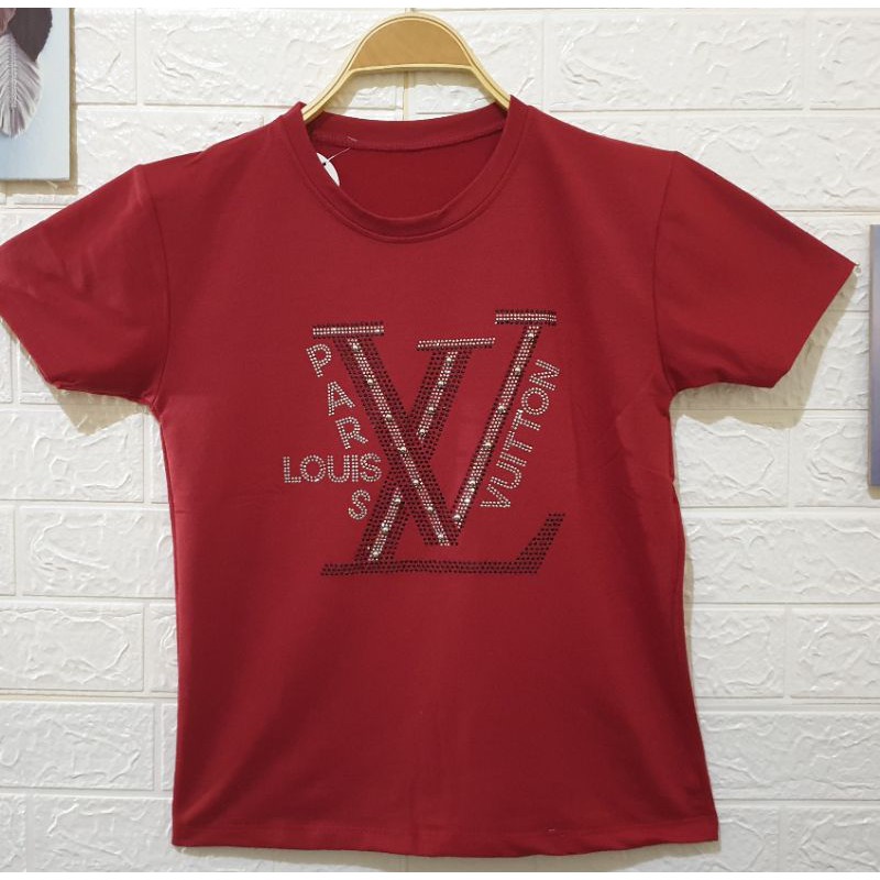 Kaos Wanita Cotton Combed 30s/ Baju Wanita Lengan Pendek Cotton Combed LV