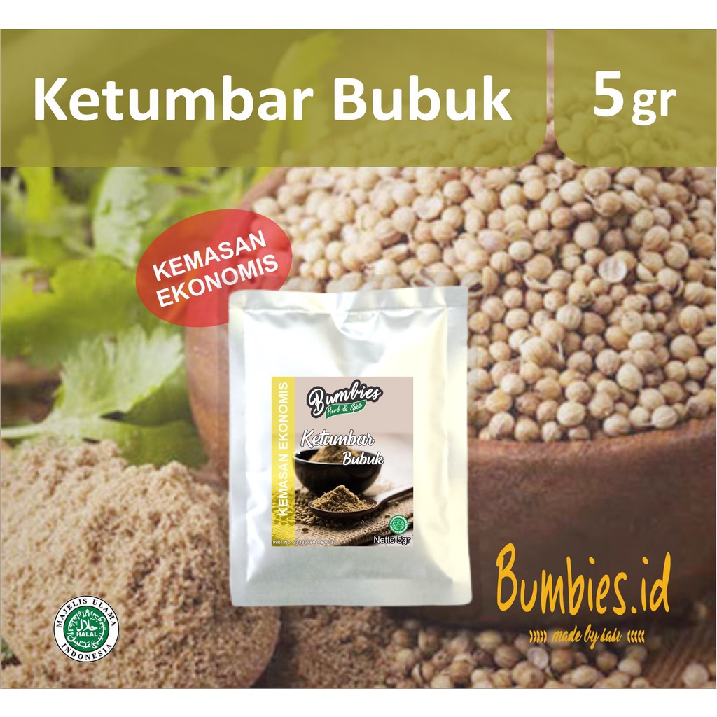 Ketumbar Bubuk 5 gr bumbies kemasan ekonomis | Ketumbar Premium | Ketumbar Masak | Rempah Rempah