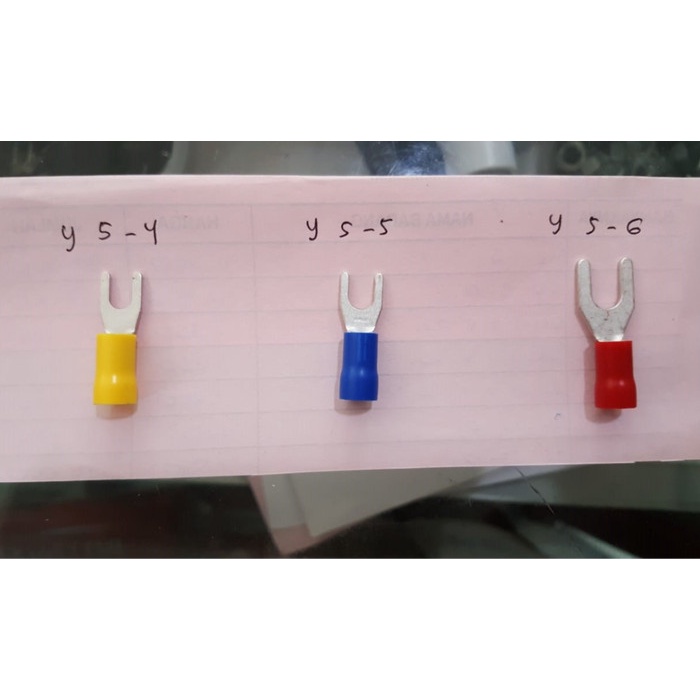 Skun Y 5.5-3 Warna / Skun Kabel Y 5.5-3 / Skun Garpu insulated spade/GME SK