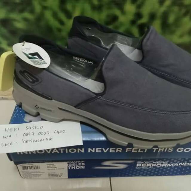 Sepatu skechers go walk 3 original navy size 44 original