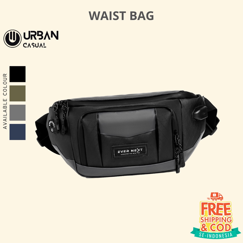 Tas Selempang Anti Air Waterproof Original Elegant Strada Tobach Waistbag Cowok Casual Kekinian Ori Branded Keren Trendy Tropi