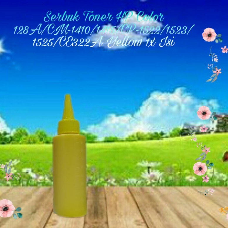 Serbuk Toner HP 128A CM1410 CM1415 CP1522 CP1523 CP1525 CP1522n CP1523n CP1525nw CE322A Yellow