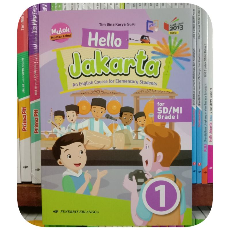 Buku mulok muatan lokal hello Jakarta SD kelas 1 kurikulum2013