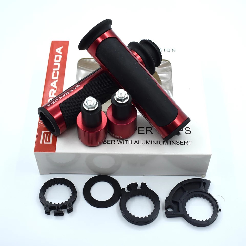 HANDGRIP JALU MODEL BARACUDA ITALY SELONGSONG GAS PLUS RING BUAT GAS MOTOR DAN JALU STANG FULL CNC TERMURAH UNIVERSAL BISA SEMUA MOTOR MATIC BEBEK MIO JUPITR MX KING BEAT SCOOPY VARIO FINO JMAX AEROX ADV PCX SATRIA FU CBR150R NINJA R RR SUPRA FIT F1ZR