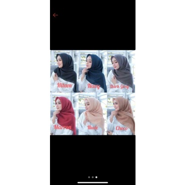 HIJAB SQUARE SEGI EMPAT / BELA SQUARE / PREMIUM / JILBAB/ KERUDUNG / POLLYCOTTON