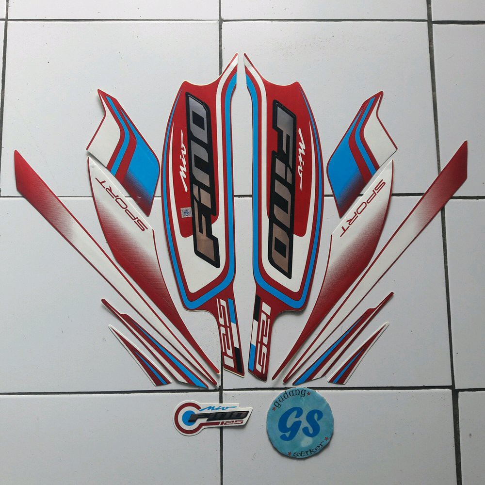 striping Motor fino sport 125 2017 merah