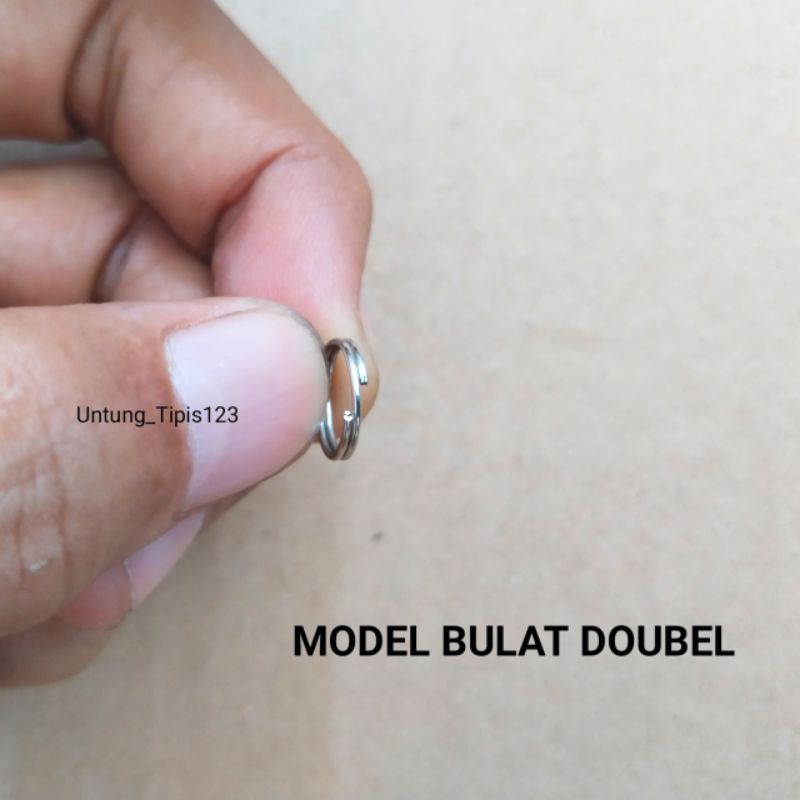 Ring Ganci bulat Ring Nikel gantungan kunci double Satuan Ring Nikel grosir