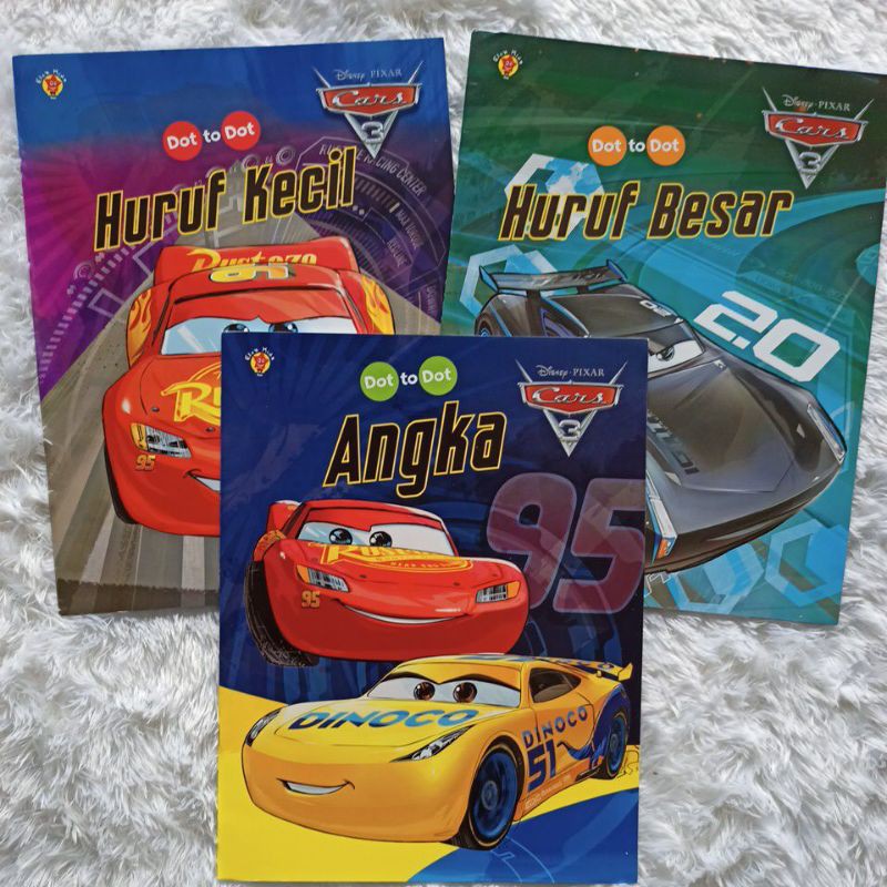 Buku Aktivitas Anak Dot to Dot - Disney Pixar Cars - HuHuruf Kecil, Huruf Besar, Angka