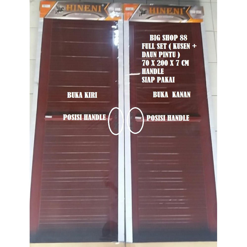 Pintu Aluminium Minimalis Full Set Daun Dan Kusen Pintu Shopee