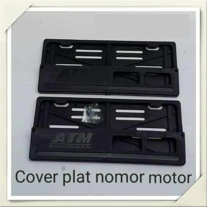 ekoshop33 Tatakan Tempat Cover Plat Nomor Motor Universal 1 Set Isi 2 new