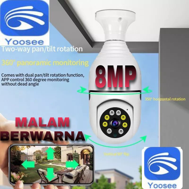 NEW IP CAM CAMERA YOSEE PTZ MINI 8MP CCTV HASIL TERJAMIN Bagus