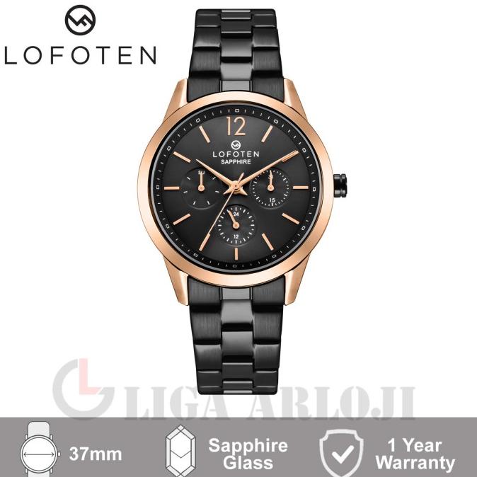 LOFOTEN 2309 Jam Tangan Wanita Analog Sapphire Rose Gold Original barang ada