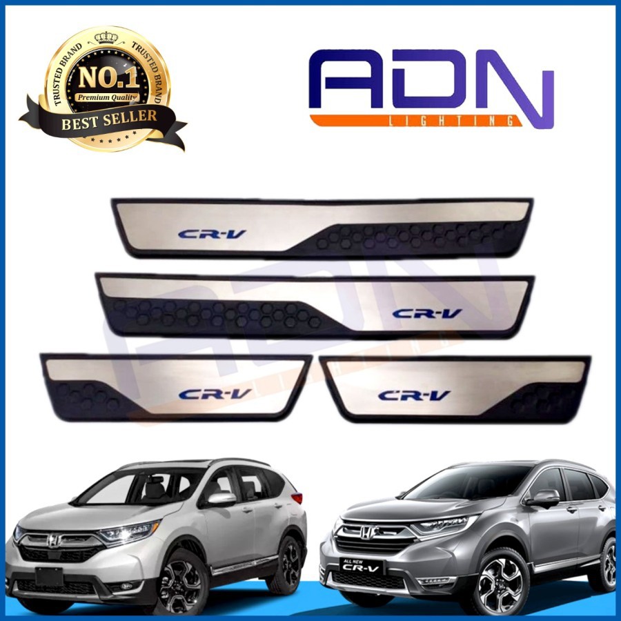 SILLPLATE SILL PLATE SAMPING HONDA CRV Nyala LAMPU BIRU LED ADN