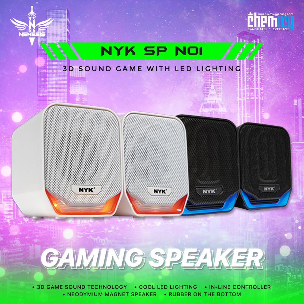 NYK SP-N01 3D Sound Gaming Speaker with LED Lighting