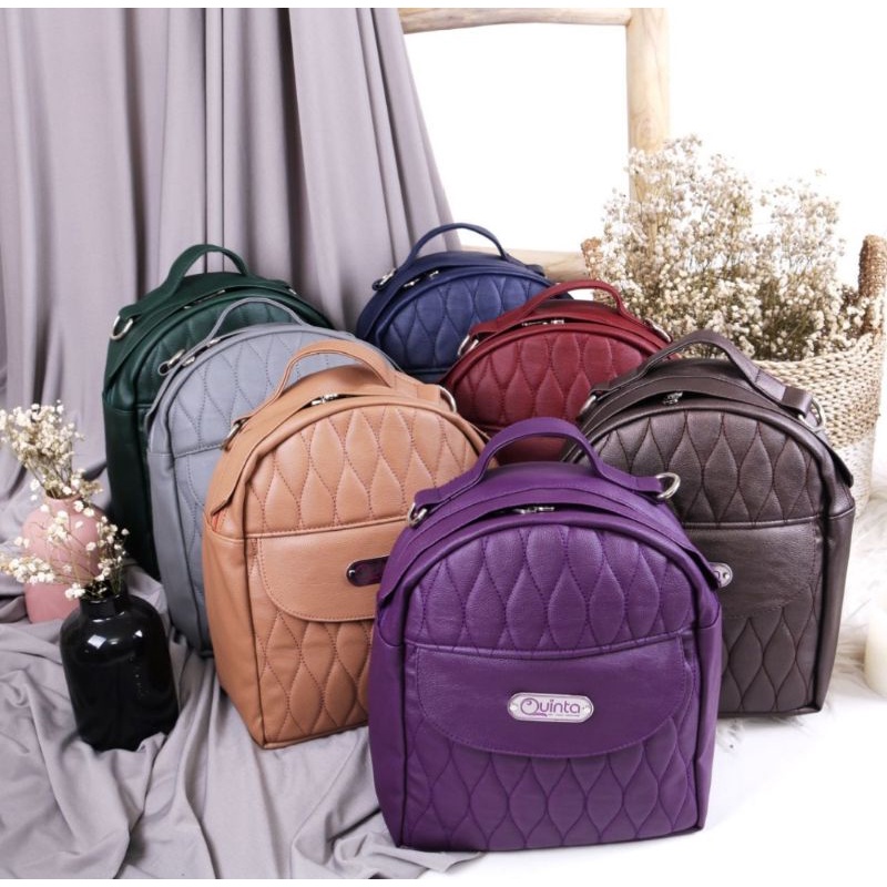 TAS ALEXA BY QUINTA/TAS PUNGGUNG QUINTA/BACKPACK 3 IN 1/TAS RANSEL ANTI AIR/TAS MURAH