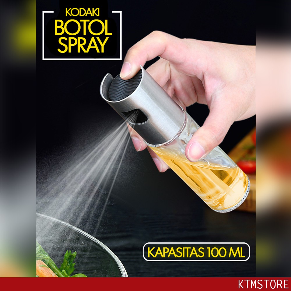 Botol Spray Pump Minyak Olive Oil Stainles Steel 100ml KT-17