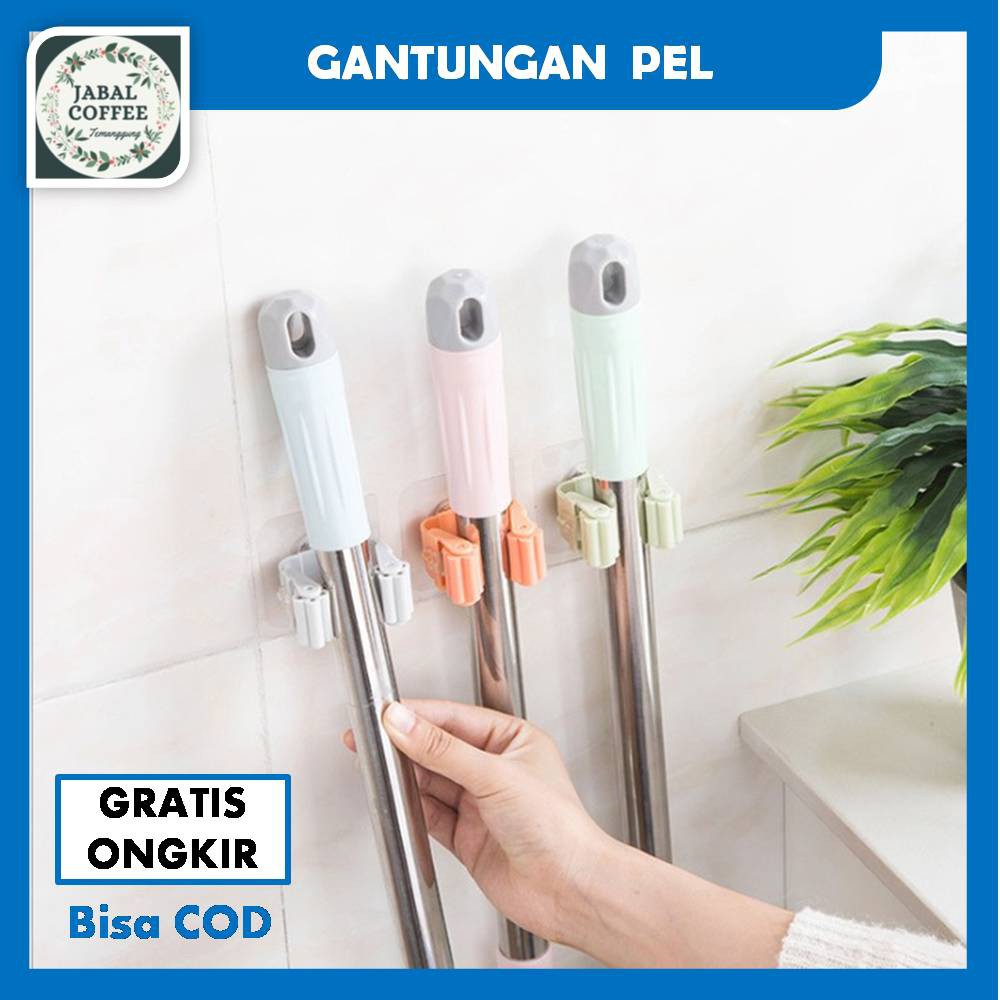 Gantungan Penjepit Sapu Pel Tempel / Gmop Holder Alat Penjepit Gantungan Sapu / Holder Mop J93