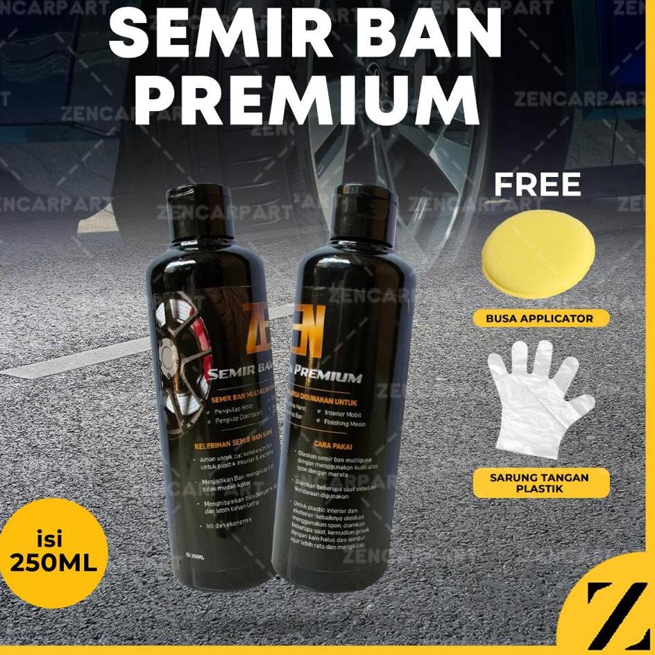 ナ Zen Semir Ban  Trim Tyre Tire Shine WAX Mobil Motor Roda 250 ml Hot