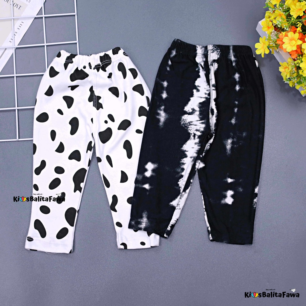 Legging Calvina Bayi 3-12 Bulan / Bahan Kaos Spandek Nyaman Pants Murah Motif Panjang Anak Perempuan