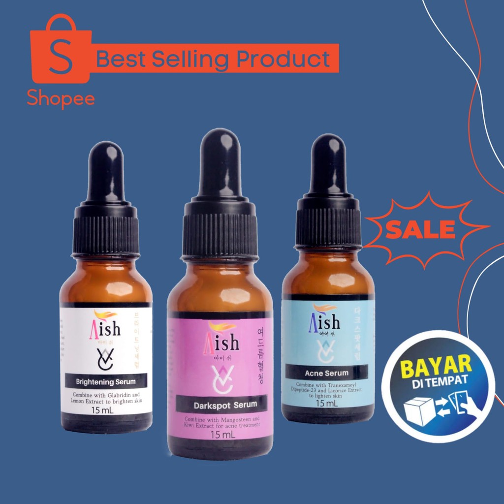 SERUM AISH KOREA | AISH SERUM ORIGINAL | SERUM AISH ORIGINAL ACNE BRIGHTENING DARKSPOT BPOM 100%