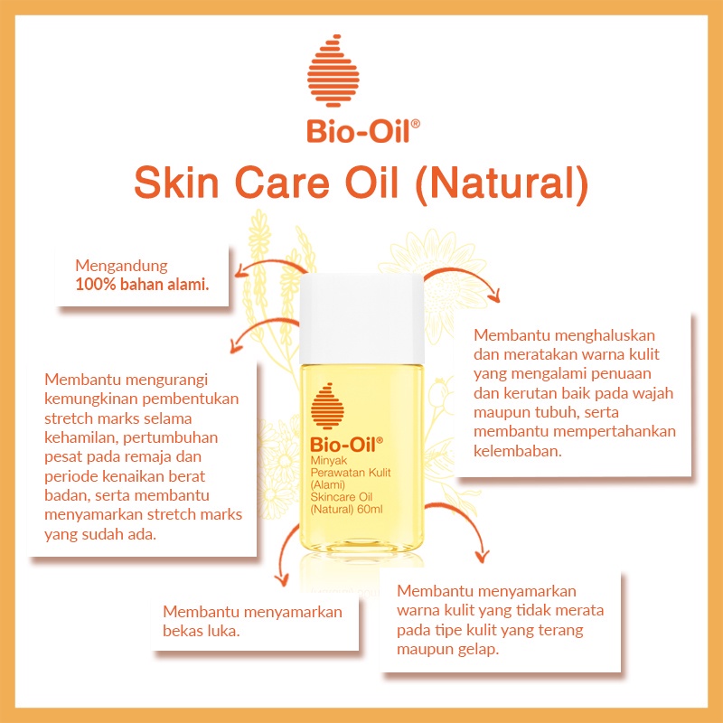 BIO OIL NATURAL ( MINYAK BAYI DAN IBU HAMIL) PENGHILANG BEKAS LUKA DAN STRECH MARKS