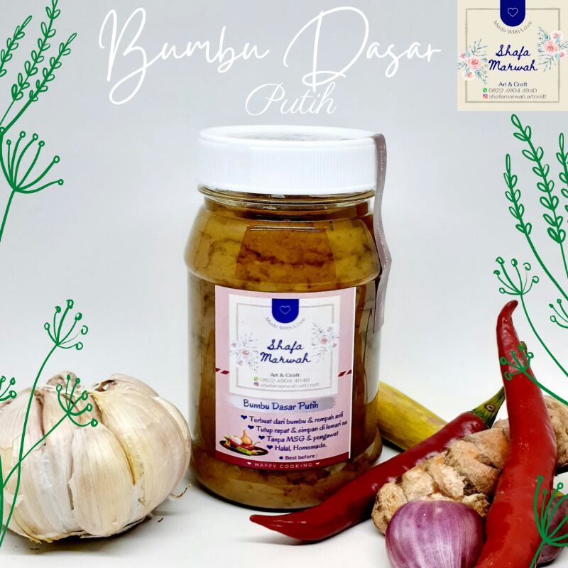 

BUMBU DASAR PUTIH NON MSG, COCOK UNTUK MEMASAK MPASI, PRAKTIS, 250 GRAM