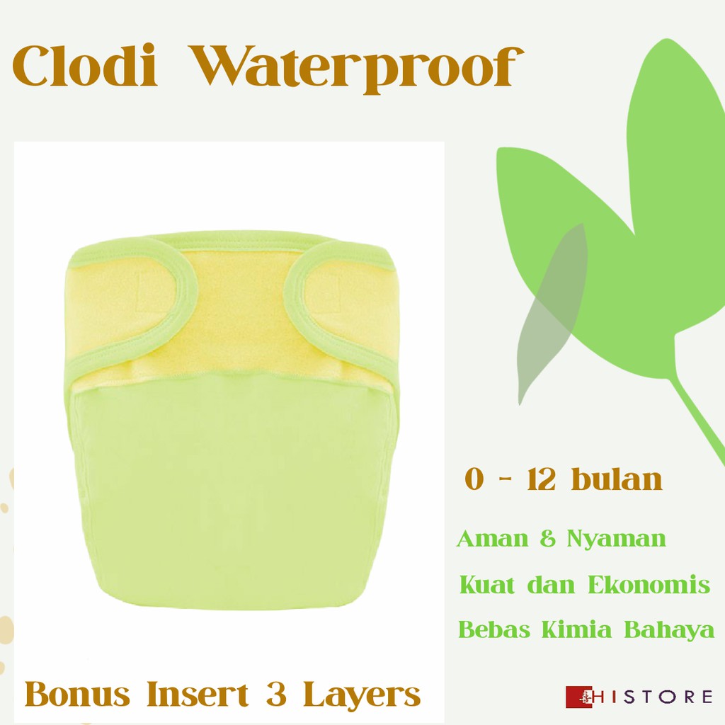 DIAPER CLODI POPOK KAIN DOUBLE TPU WATERPROOF BAHAN PREMIUM