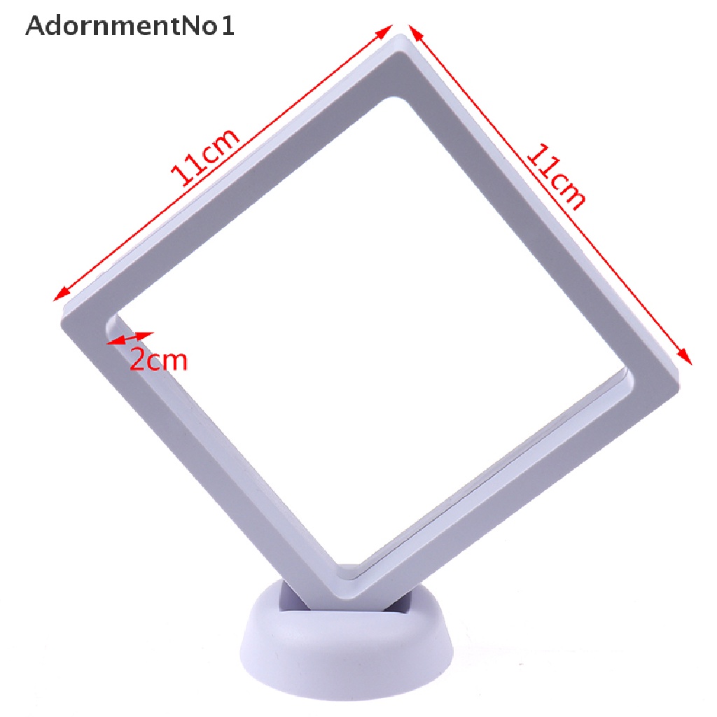 [AdornmentNo1] Square 3D Floating Jewelry Coin Display Frame Holder Box Case w/ Stand [new]