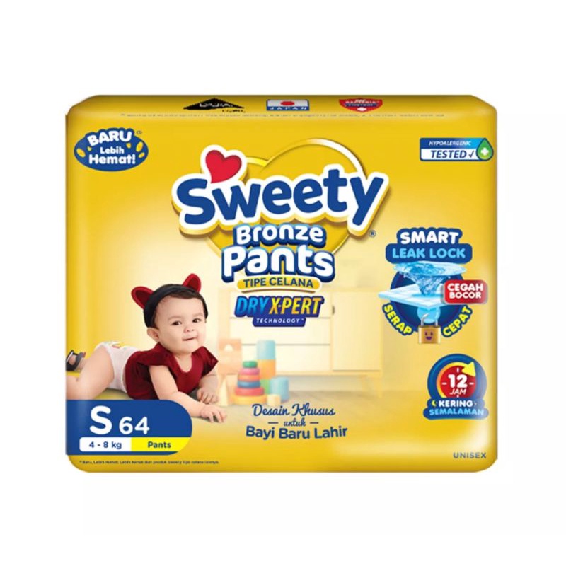 SWEETY BRONZE PANTS DRY X-PERT S 64 / POPOK CELANA / DIAPERS BAYI