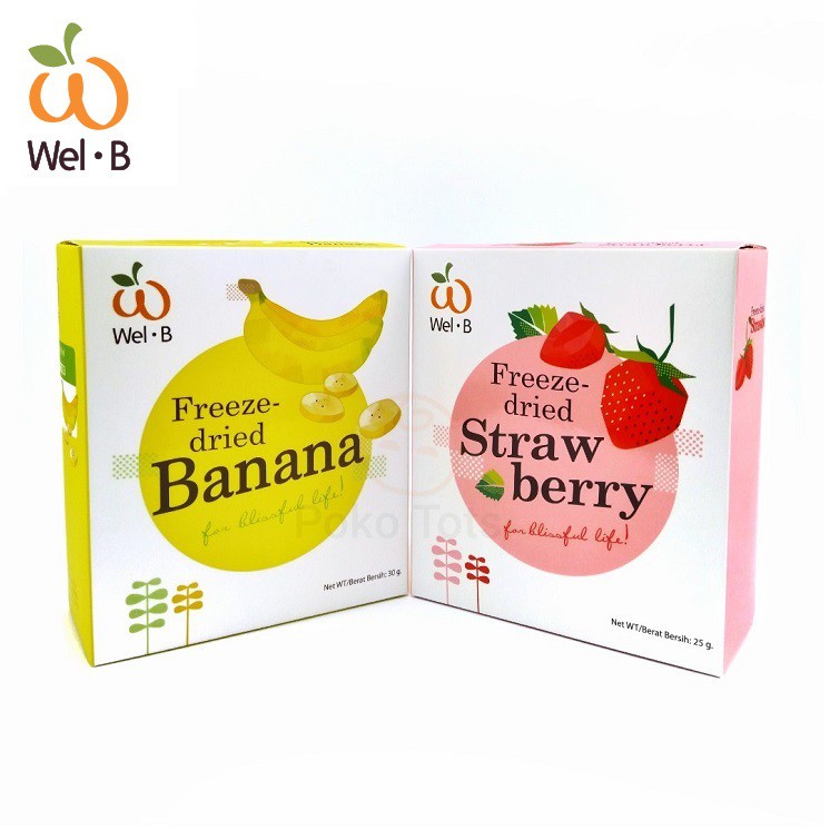 Wel-B Freeze-Dried Strawberry 25gr Baby Snack Snek Buah Bayi