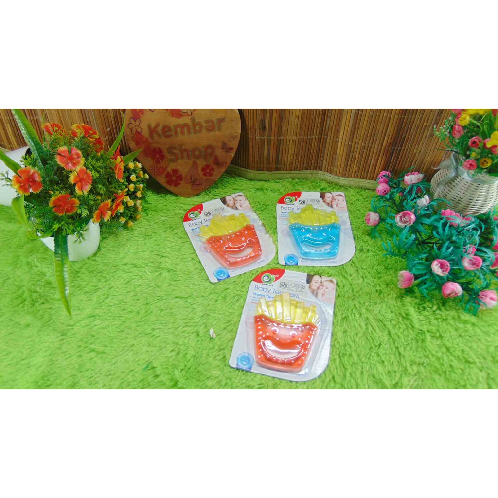 kembarshop B01 Mainan Bayi Gigitan Baby Teethers Model Kentang Goreng Warna Random