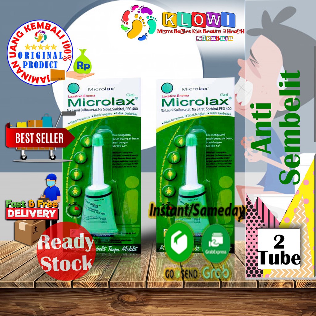 Microlax Gel 2 Tube / Cepat Mengatasi Sembelit / Sulit Bab