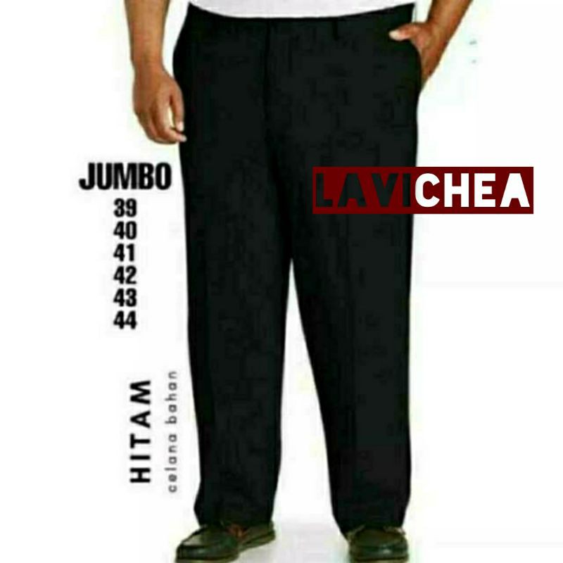 CELANA KANTOR FORMAL PRIA REGULER BAHAN DASAR KAIN JUMBO SIZE 39-44