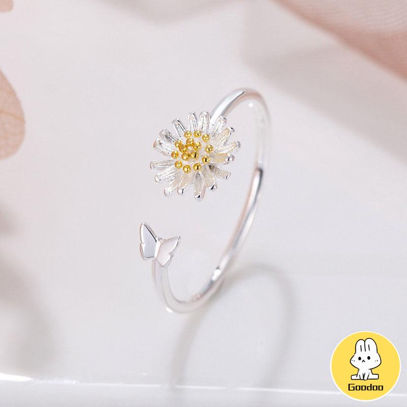 Korean Cincin Daisy Bunga Untuk Wanita Fashion Aksesoris -Doo