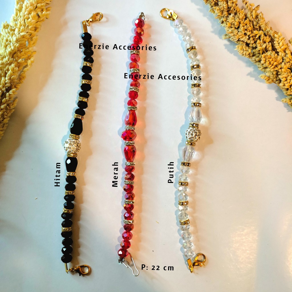 Konektor Masker Kristal/ Tali Hijab Masker/ Konektor Masker Terbaru (014)