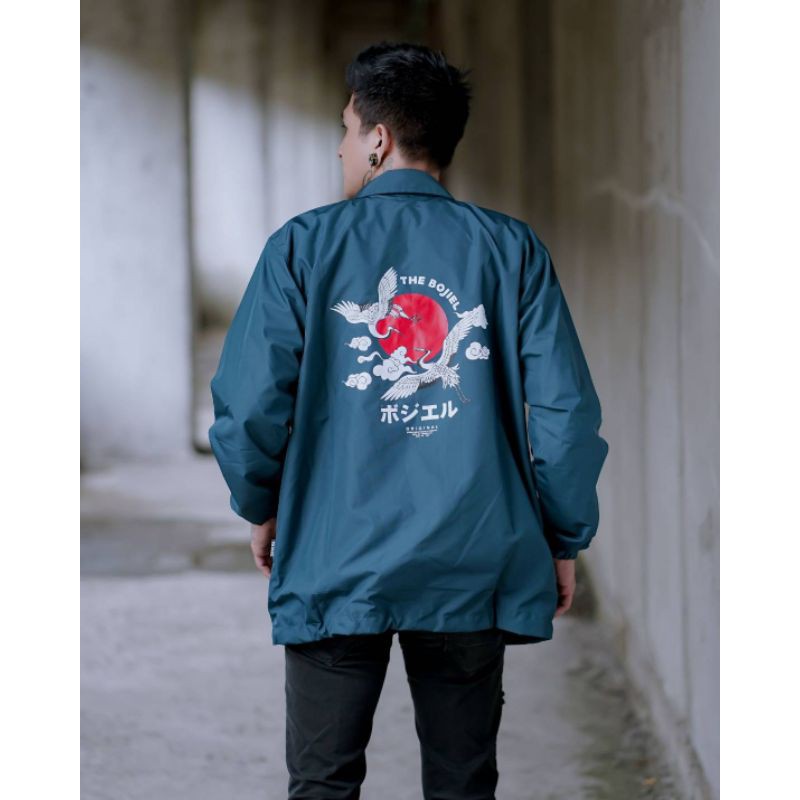 Jaket Pria - Jaket Coach Distro Sablon Gambar Burung