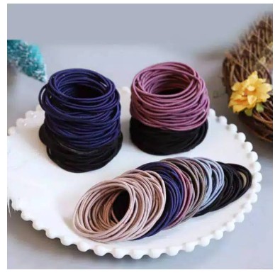 ✅COD Ikat Rambut Ponytail Korea / Karet Rambut / Kuncir Rambut Warna Warni-3