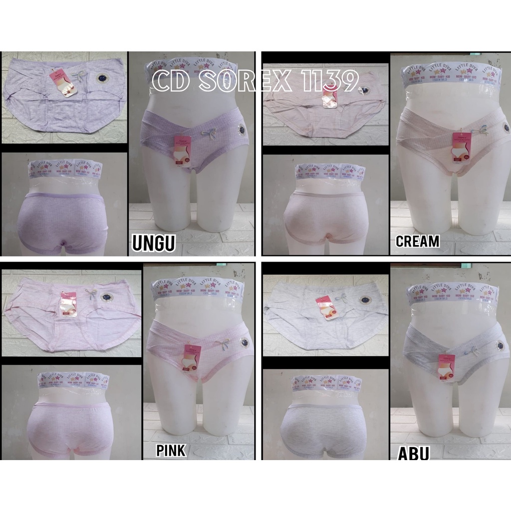 CD wanita HAMIL Sorex 1140 &amp; 1139 MATERNITY PANTY - Celana Dalam Ibu Hamil - Motif Strip Warna all Size