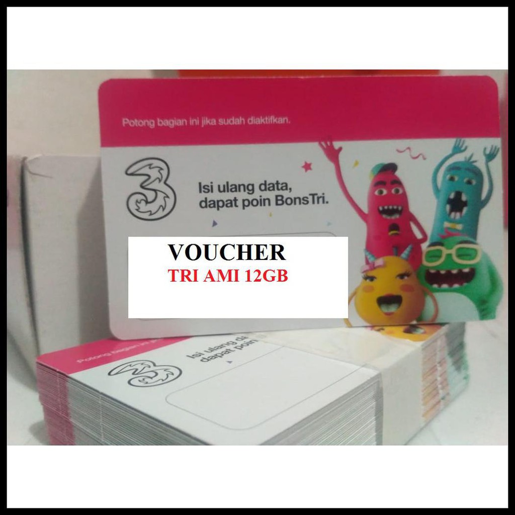 [[BAYAR DITEMPAT]] Voucher Tri Data Ami 12Gb Kuota 12Gb EKSLUSIF