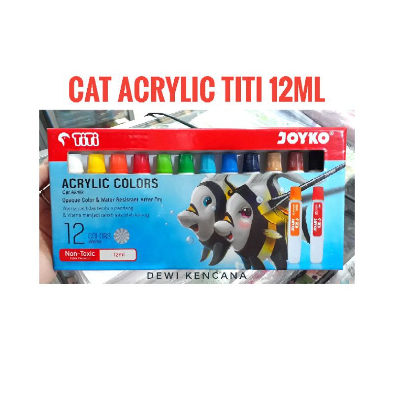 Cat Acrylic TITI JOYKO 12 Warna 12ml