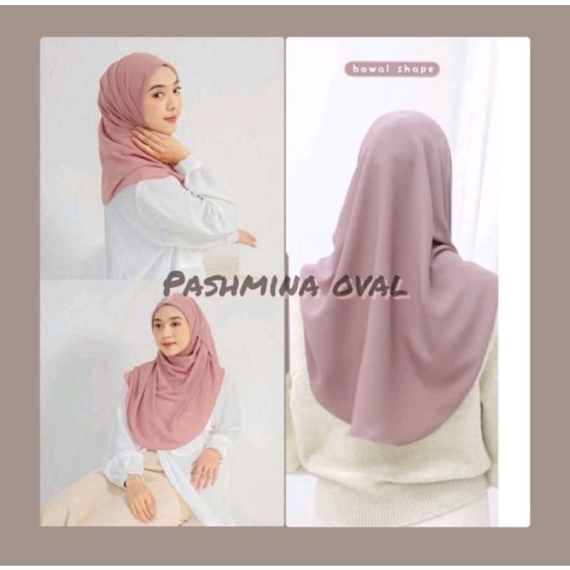 pashminah oval crinkel premium II hijab kekinian