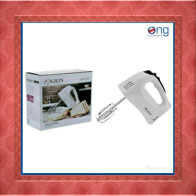 Murah Hand Mixer Pengaduk Adonan Kue Roti Mini Kirin KHM287 KHM-287 Penawaran Menarik